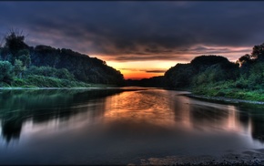 nature, lake, landscape, sky