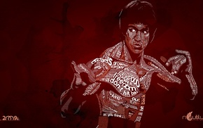 Bruce Lee, Chinese, typographic portraits