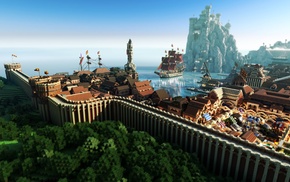 Minecraft, A Song of Ice and Fire, video games, House Lannister, render, WesterosCraft