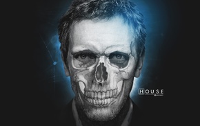 Gregory House, face, skull