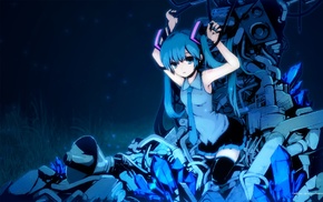 blue, Vocaloid, Hatsune Miku