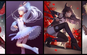 Yang Xiao Long, RWBY, Ruby Rose, Blake Belladonna, Weiss Schnee