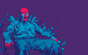 purple background, digital art, Jared Nickerson, Breaking Bad, Walter White, abstract