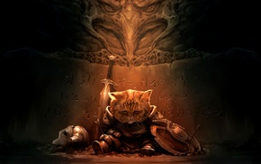 Khajiit, cat, sad, Lirik, The Elder Scrolls V Skyrim, Darren Geers