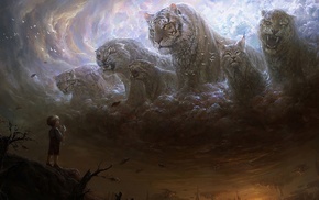 tiger, fantasy art
