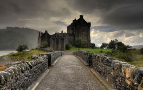 stone, overcast, UK, medieval, architecture, Scotland