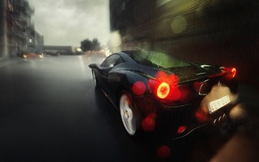 Ferrari, rain, Ferrari 458, car