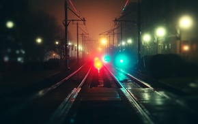 blurred, railway