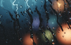 water drops, water on glass