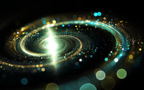 spiral galaxy, abstract, bokeh
