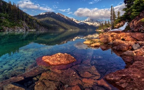 mountain, Canada, landscape, water
