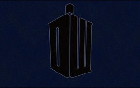 logo, Doctor Who, blue, TARDIS