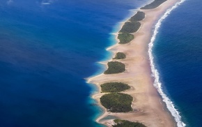 waves, greenery, nature