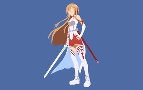 vectors, Yuuki Asuna, Sword Art Online, anime vectors, simple background