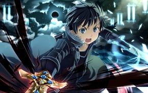 Alfheim Online, anime boys, Excalibur, Sword Art Online, Kirigaya Kazuto