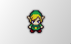 Link, pixel art, The Legend of Zelda, Trixel