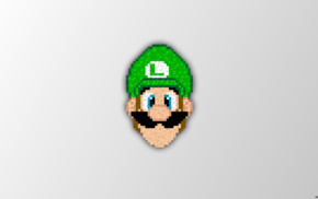 Luigi, Trixel, pixel art, Super Mario