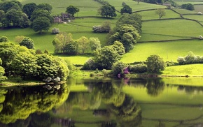 lake, nature