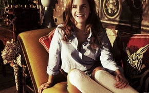 Emma Watson, blouses, knee, highs