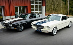 Ford Mustang, car, Chevrolet Chevelle