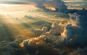 Sun, clouds