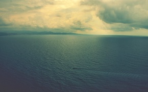 sea, clouds