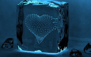 heart, stunner, ice, cold, water