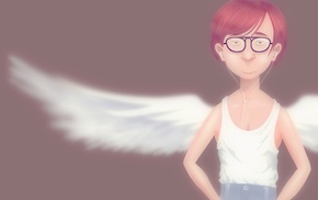 glasses, drawing, angel