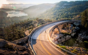 longboarding, nature, road, sea, street