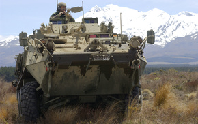 mountain, soldier, gun, car