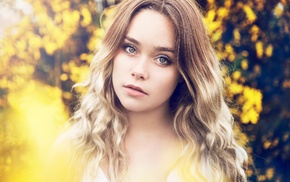 girl outdoors, blonde