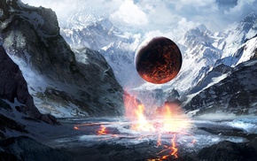 planet, artwork, fantasy art