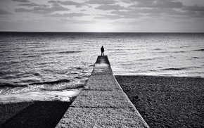 sea, beach, feelings, alone