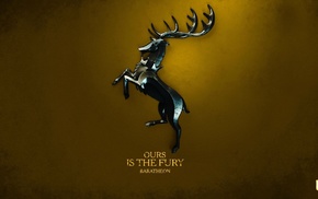 House Baratheon, A Song of Ice and Fire, digital art, Game of Thrones, sigils