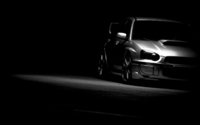 Subaru, black background, cars