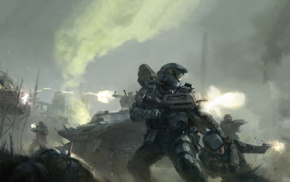 war, Halo, concept art