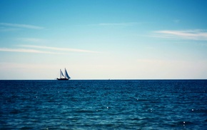 sea, sky, boat