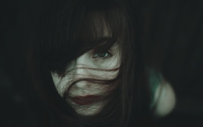 face, girl, brunette