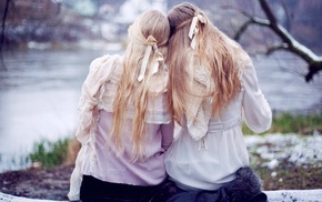 girl, girl outdoors, blonde