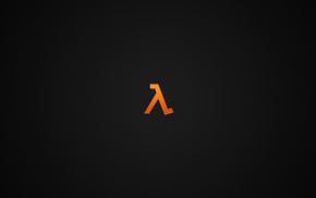 dark, orange, minimalism, lambda