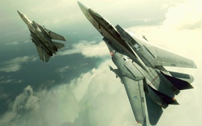 Ace Combat, CGI, aircraft, F, 14 Tomcat, airplane