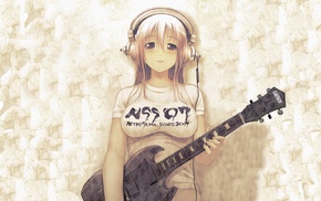 headphones, Super Sonico, anime, anime girls