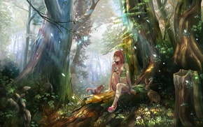 anime girls, anime, nature