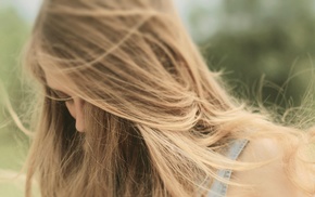 girl, long hair, blonde