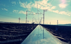 reflection, railway, photo
