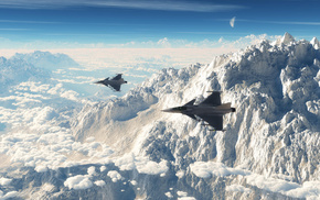 sky, aircraft, mountain