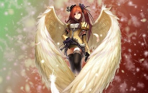 anime girls, wings