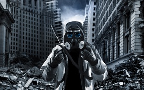 destruction, gas masks, Romantically Apocalyptic, Gone with the Blastwave