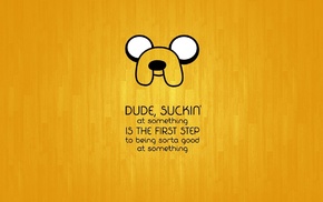 quote, cartoon, Adventure Time, yellow, Jake the Dog, anime