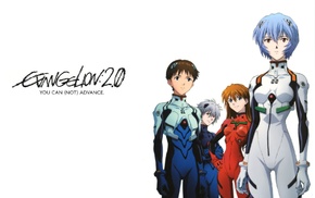 Ayanami Rei, Asuka Langley Soryu, simple background, anime, Neon Genesis Evangelion, Ikari Shinji